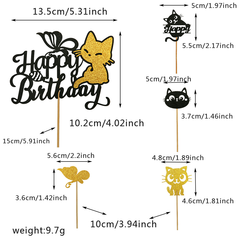 Cat Party Cake Decoration Anim - Suit Supply Wedding Party 评论和价格