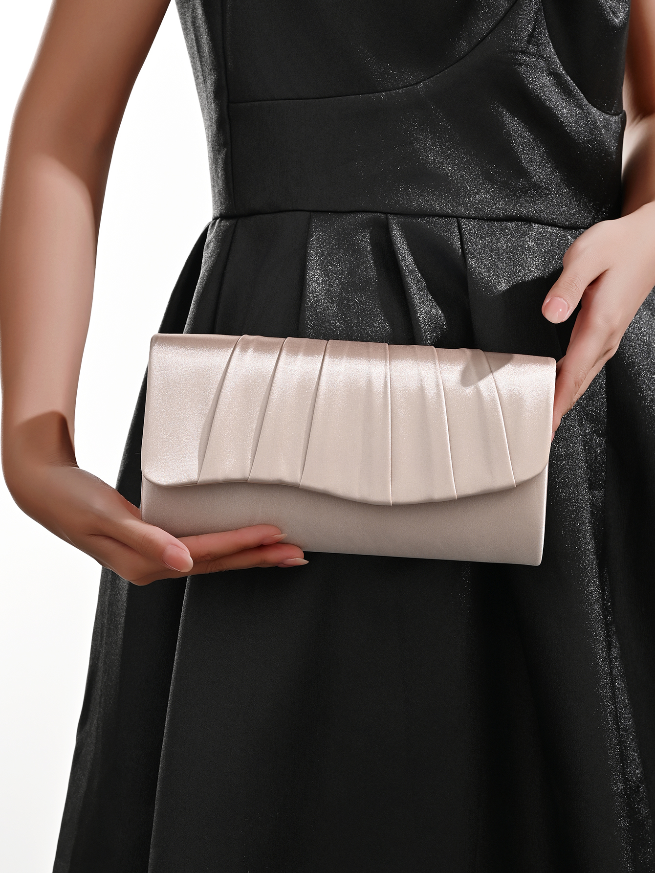 Ladies Dinner Bag Pleated Soli - Wedding Envelopes 评论和价格