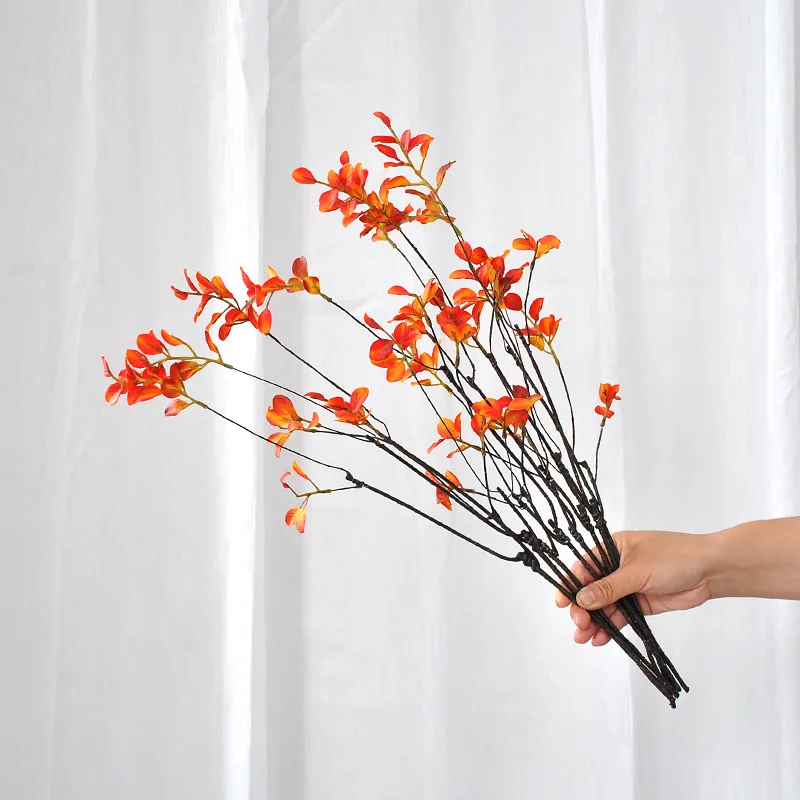 57cm Red Leaf Artificial Flowe - Flower Girl Basket 评论和价格
