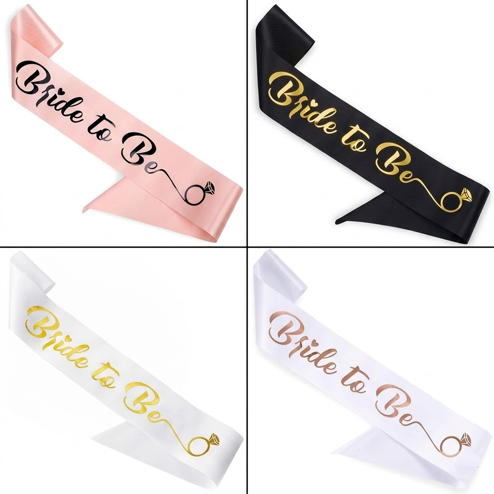 6/7Pcs Rose Gold Bride To Be T - Bride Tribe Sash 评论和价格