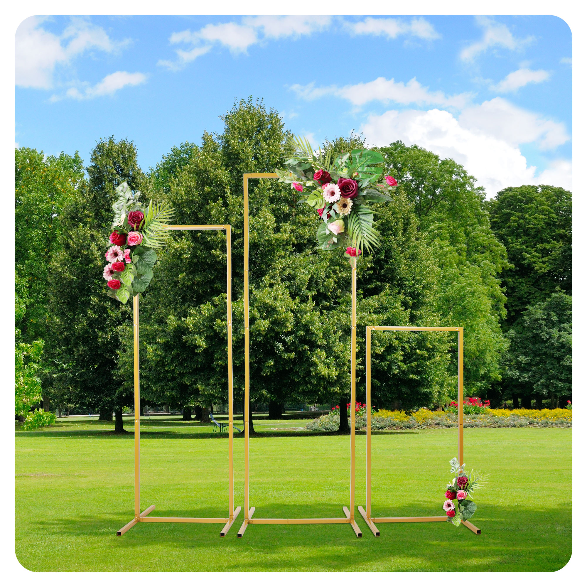Wedding Arch Metal Iron Backdr - Confetti Balloon Set 评论和价格