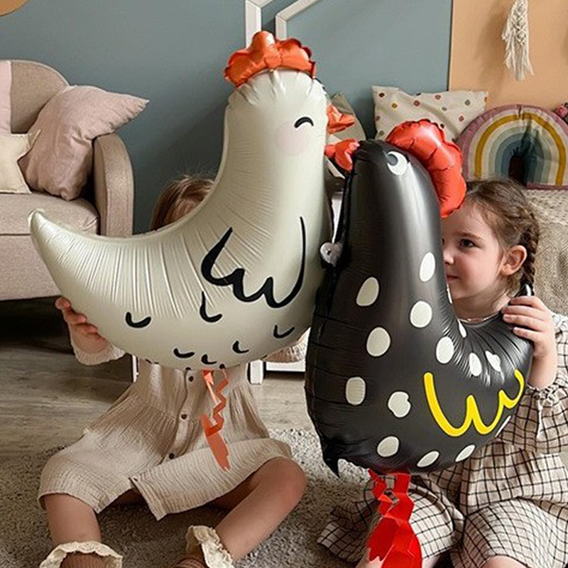 2Pcs Chicken-Shaped Aluminum F - Confetti Balloon Set 评论和价格
