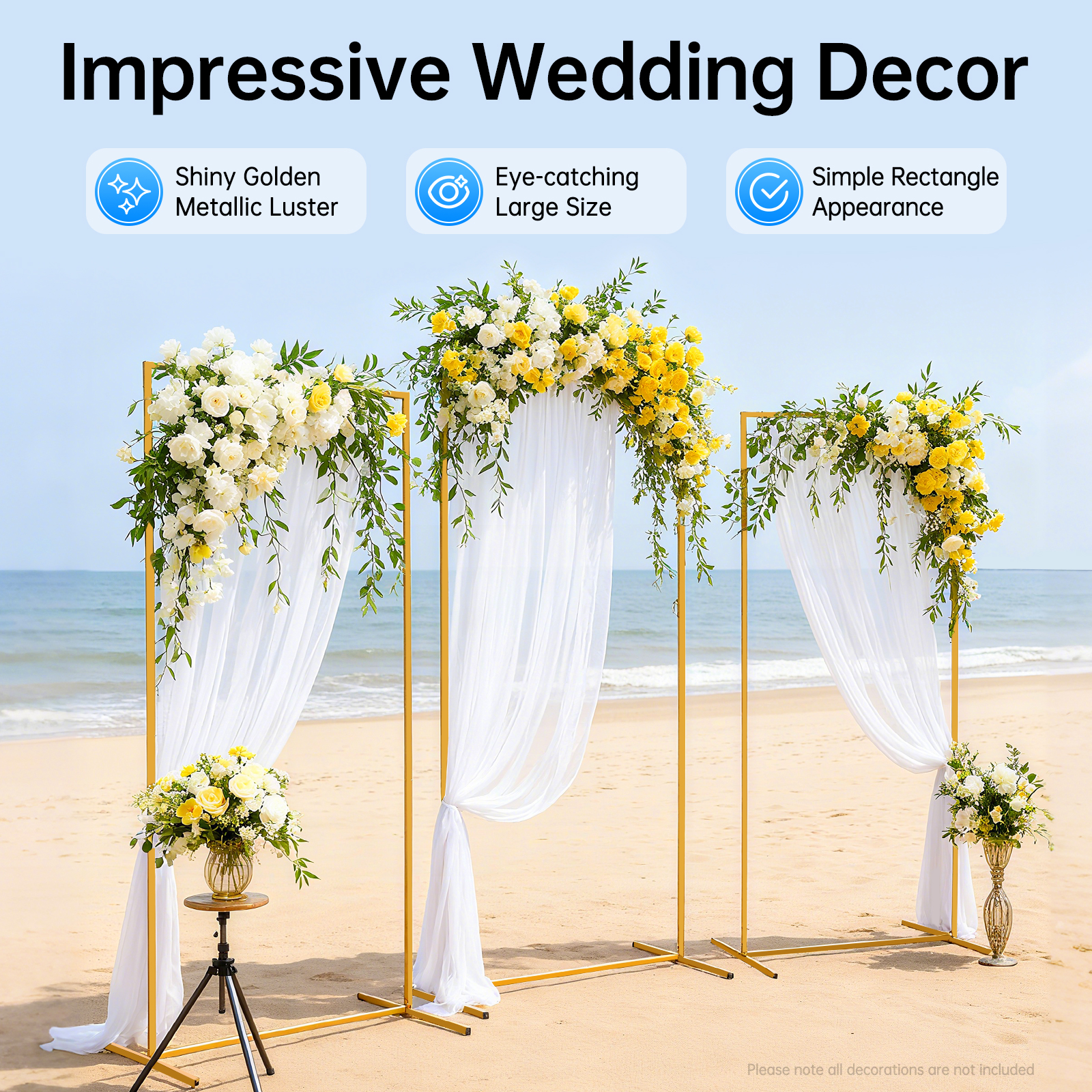Gold Wedding Stand Set With En - Wedding Package Gold 评论和价格