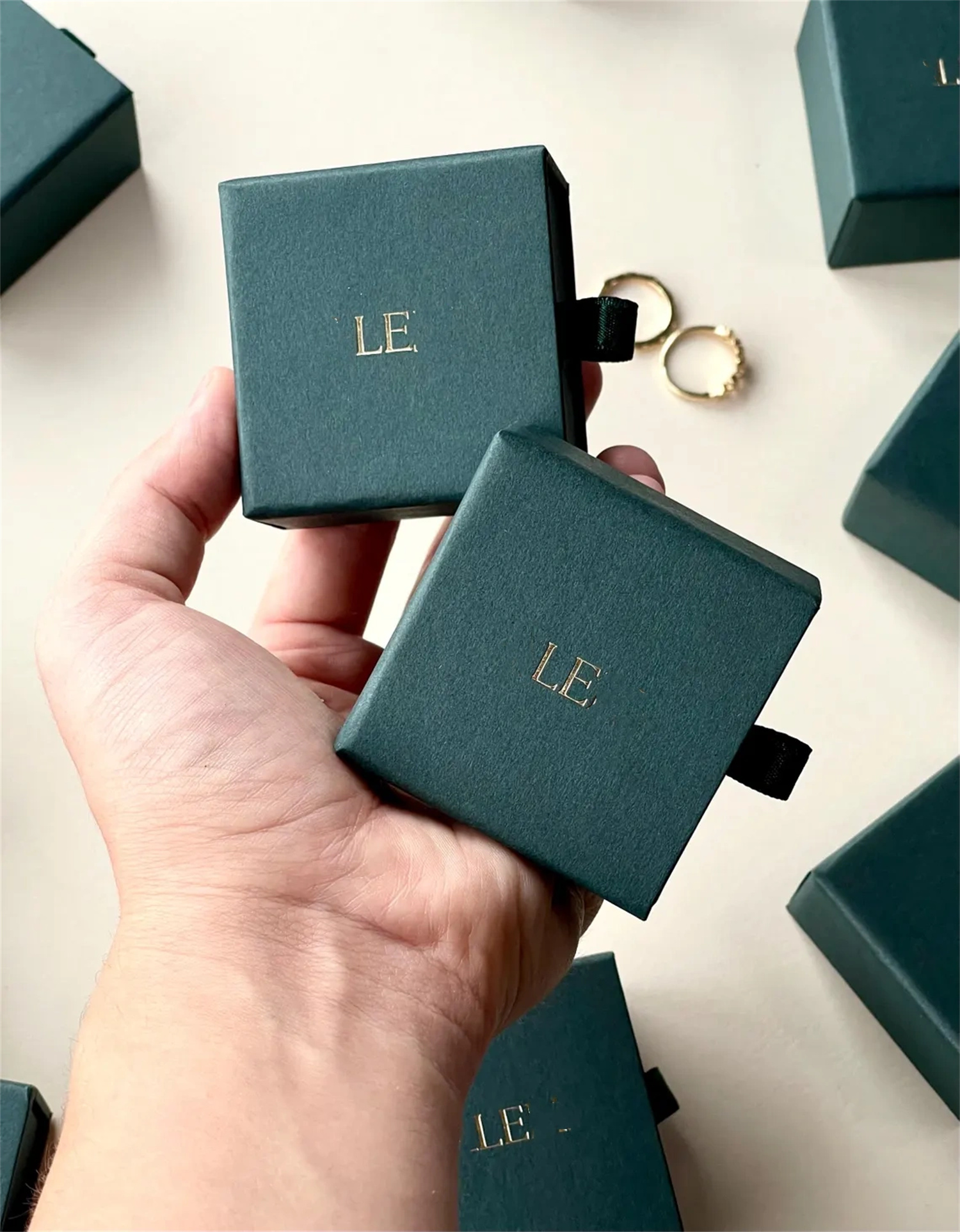 20 pcs Tiny dark green ring bo - Wedding Package Gold 评论和价格