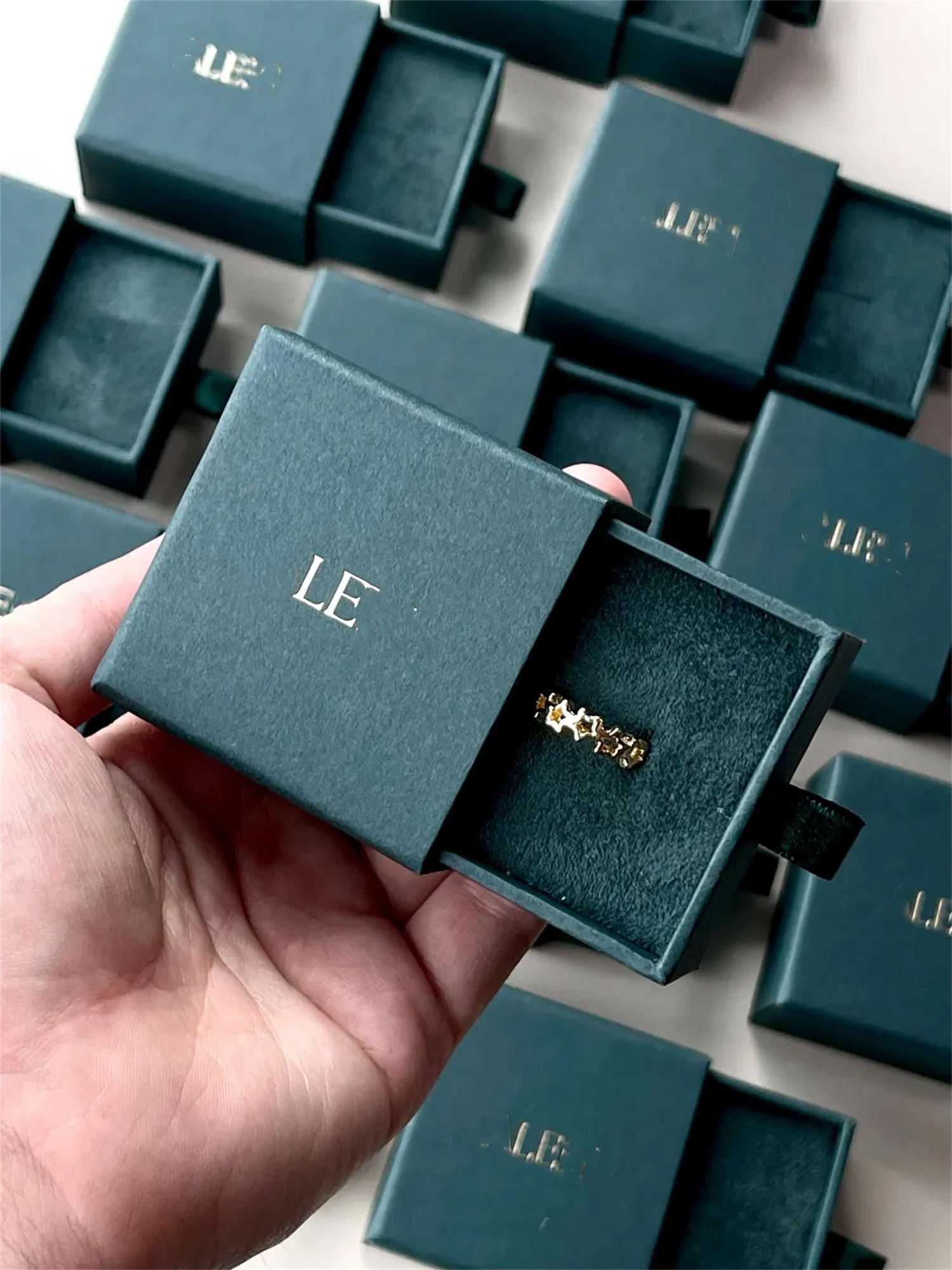 20 pcs Tiny dark green ring bo - Wedding Package Gold 评论和价格