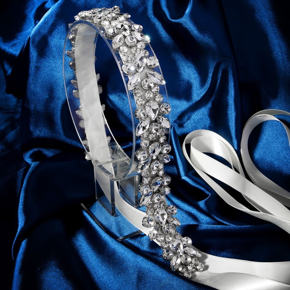 Fashion Luxury Crystal Pearls  - Bridal Sash Ribbon 评论和价格