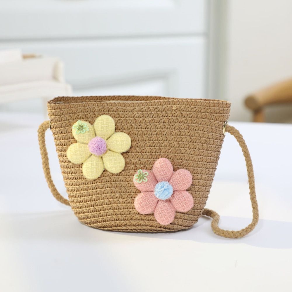 Cute Handmade Woven Girl Flowe - Flower Girl Basket 评论和价格