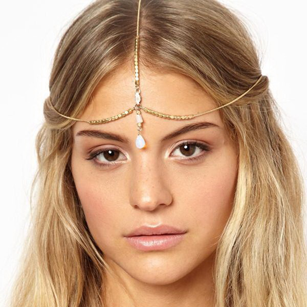 Boho Ethnic Forehead Head Chai - Indian Wedding Supply 评论和价格