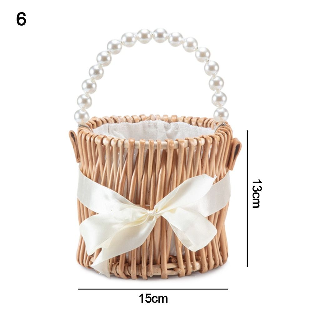 Willow Rattan Flower Girl Bask - Flower Girl Basket 评论和价格