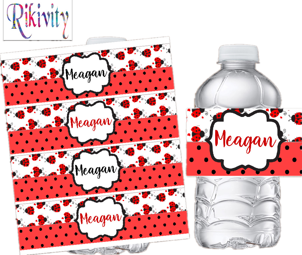 Personalised Ladybug Red Polka - Wedding Water Supply 评论和价格