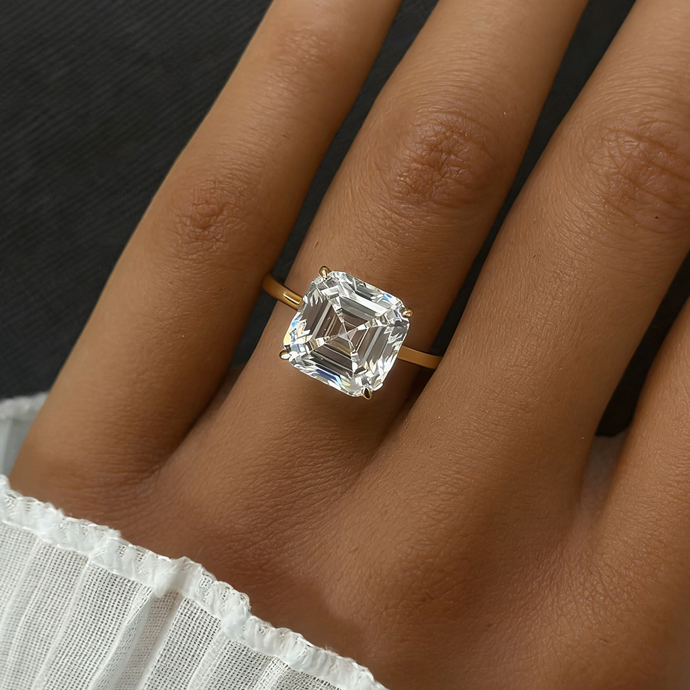 EWYA Asscher Cut 1/2/3/5CT 3EX - Wedding Zone 评论和价格