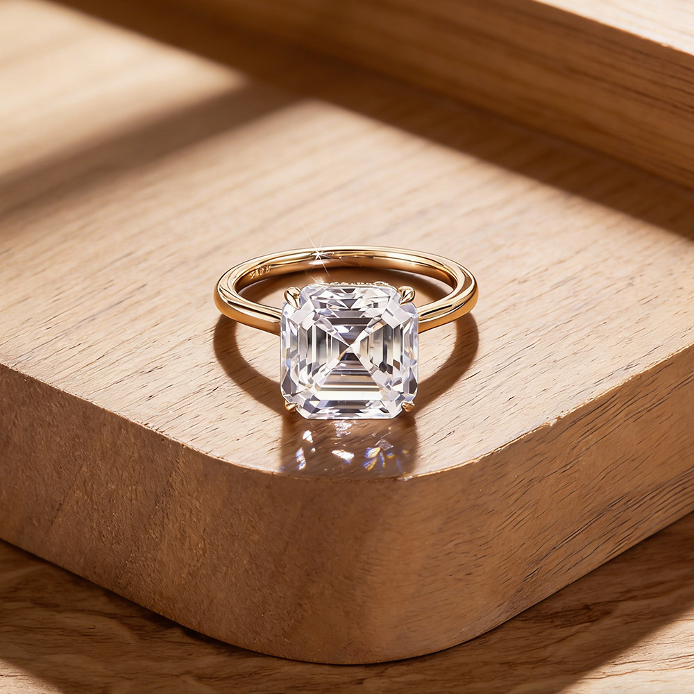 EWYA Asscher Cut 1/2/3/5CT 3EX - Wedding Zone 评论和价格