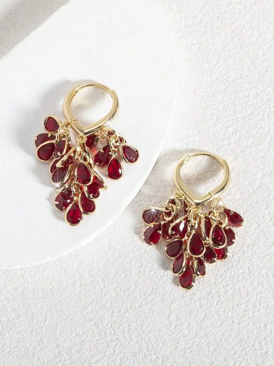Elegant Gold Tone Teardrop Zir - Wedding Package Gold 评论和价格