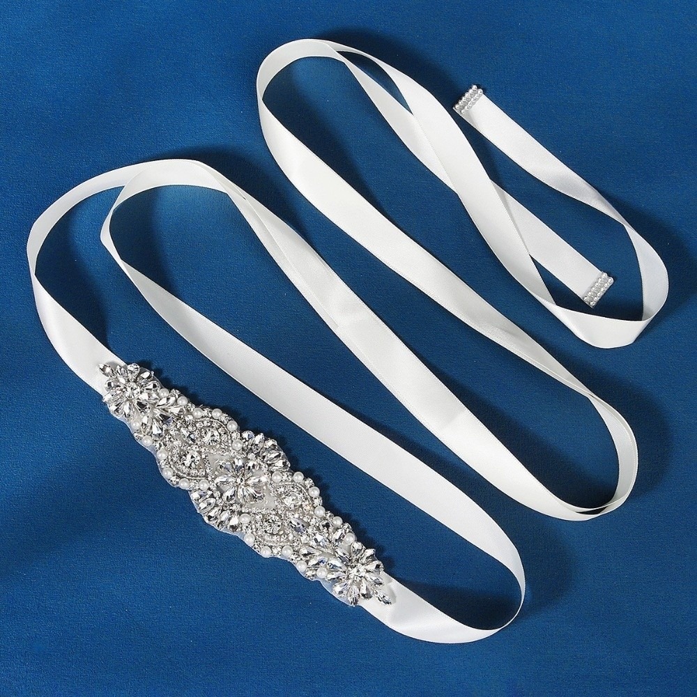 Fashion Ribbon Bridal Belt Lon - Bridal Sash Ribbon 评论和价格