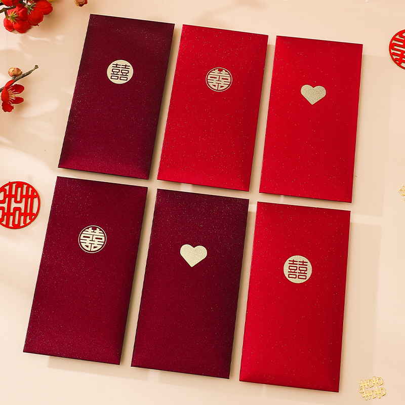 12pcs Love Wedding Red Envelop - Wedding Envelopes 评论和价格