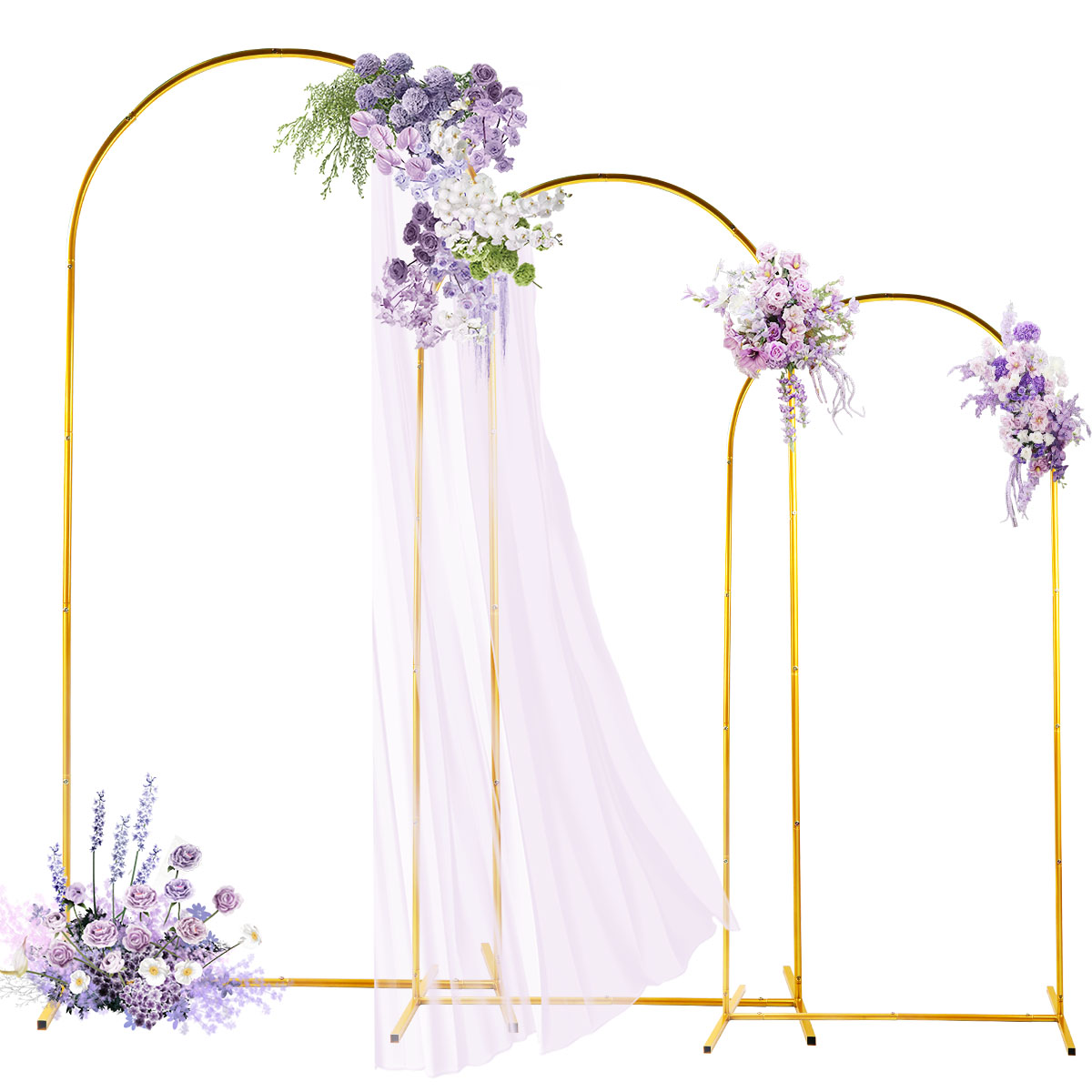 3Pack Golden Metal Arch Kits,  - Confetti Balloon Set 评论和价格