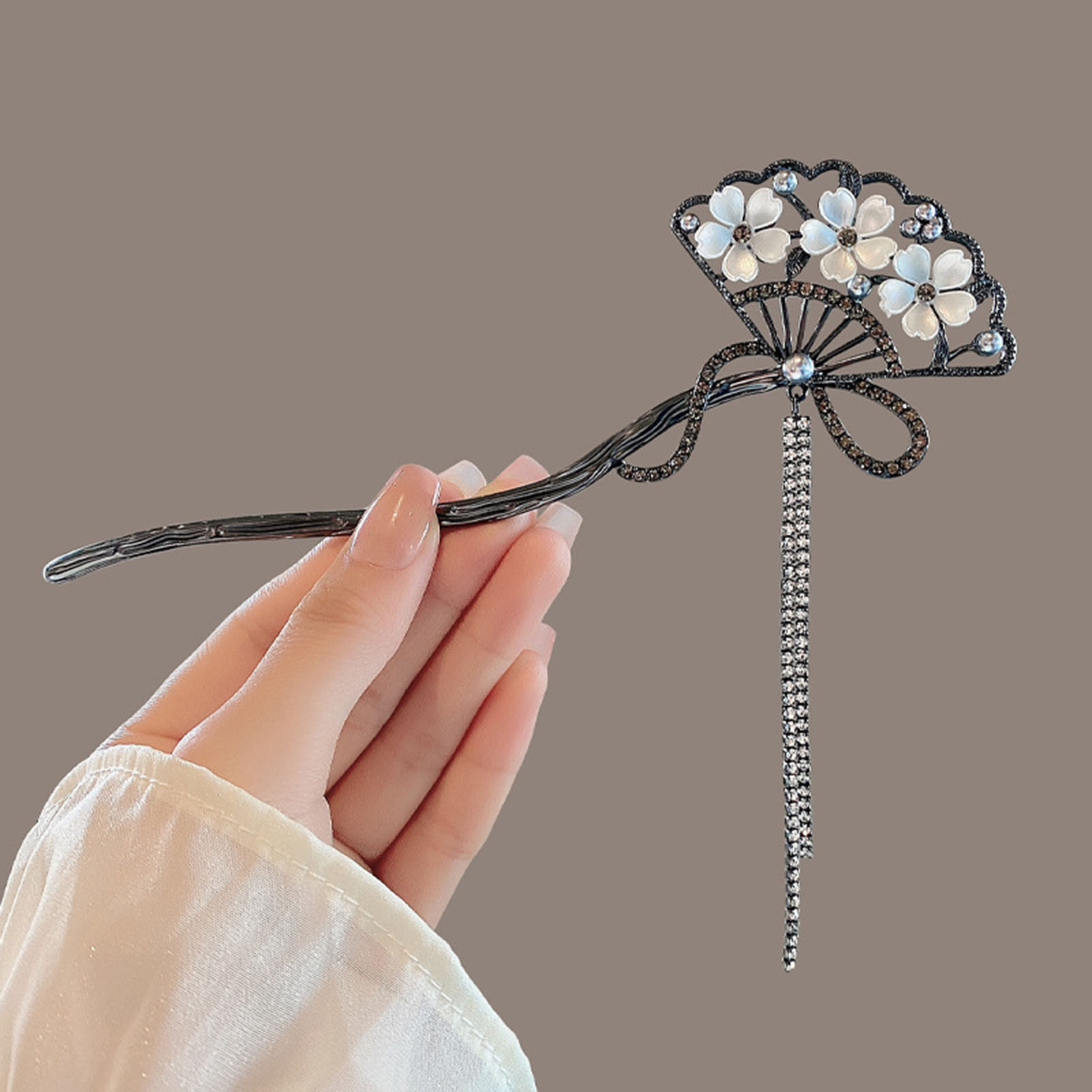 Vintage Flower Fan Shaped Hair - Wedding Decoration Supply 评论和价格