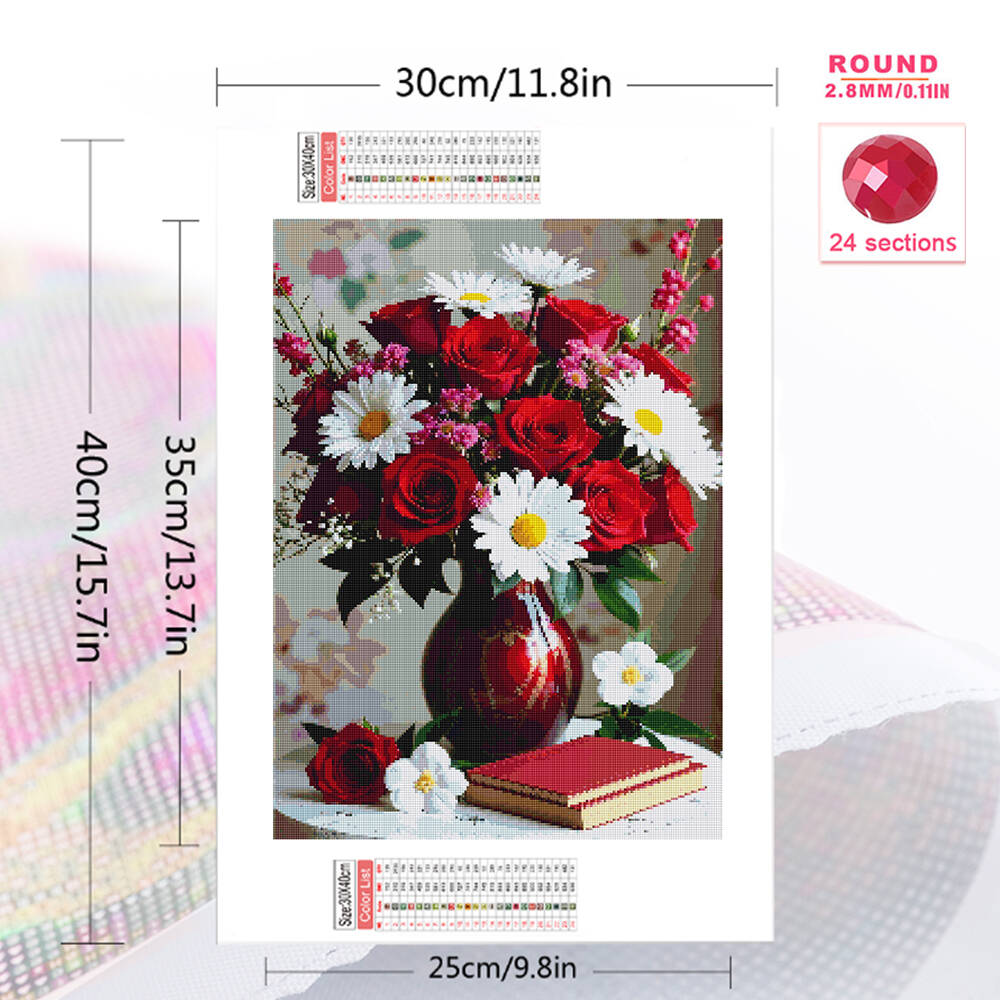 5D DIY Diamond Embroidery Rose - Flower Girl Basket 评论和价格
