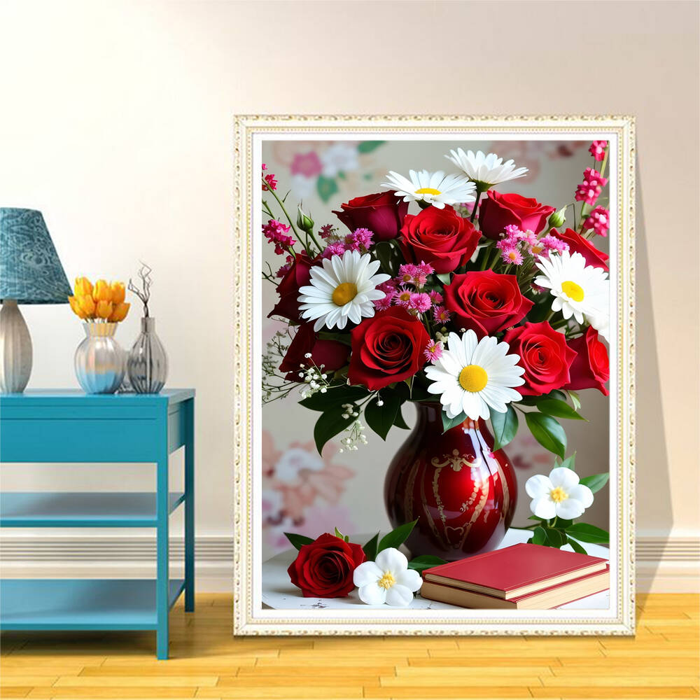5D DIY Diamond Embroidery Rose - Flower Girl Basket 评论和价格