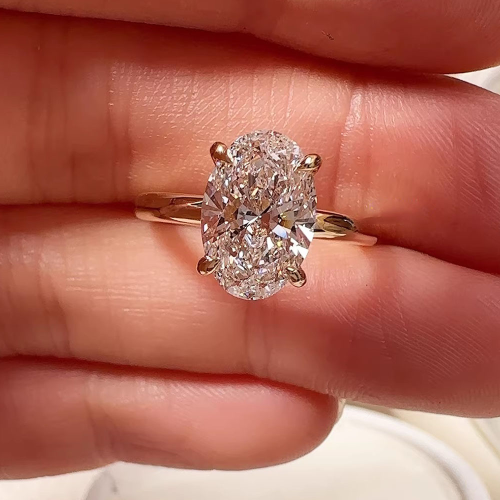 18K gold Diamond Ring Oval 1-5 - Wedding Zone 评论和价格