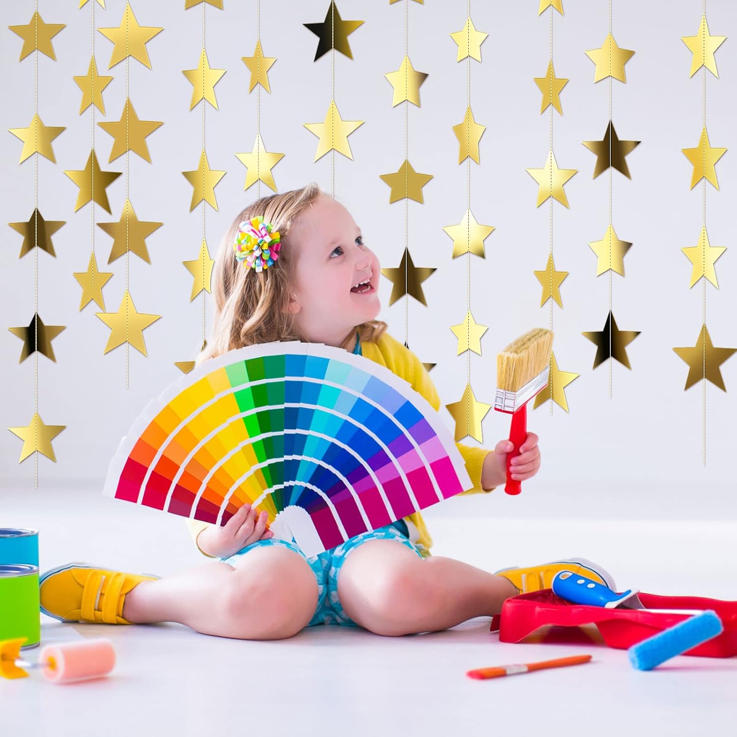 130ft Star Garland Banner for  - Wedding Decoration Supply 评论和价格